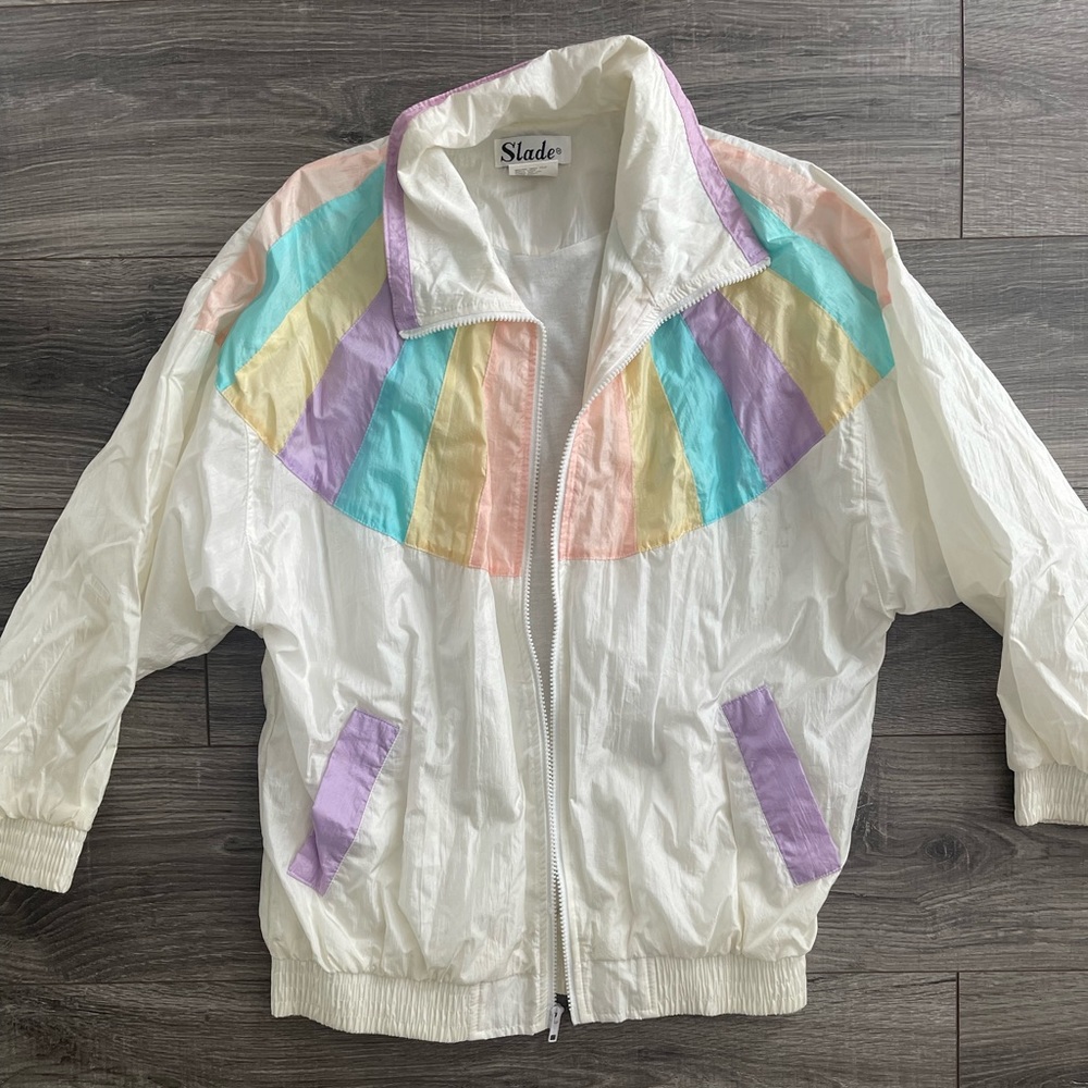 Slade Vintage Pastel Colorblock Windbreaker